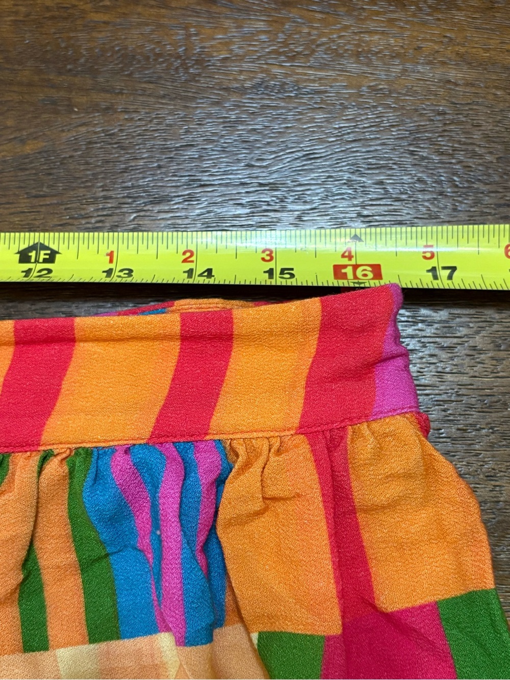 FARM Rio Sunset Stripes Tiered Layer Midi Skirt Size Large - Picture 7 of 7
